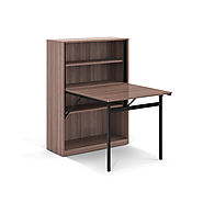 Website at https://www.camabeds.com/shop/friss-convertible-cabinet-dining-study-table-with-shelves-brown/