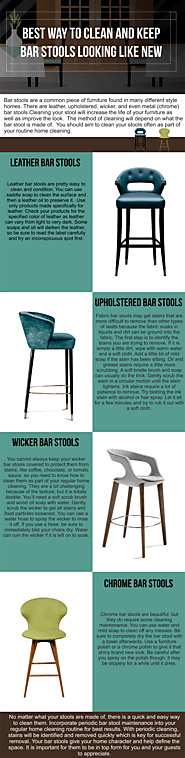 Best way to clean and keep bar stools looking like new