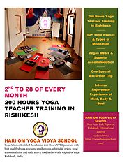 200 Hours Yoga TTC in Rishikesh by Hari Om Yoga Vidya School - Issuu