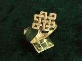Tibetan Knot Ring - Gold