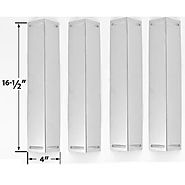 4 Pack Stainless Steel Heat Shield for Uniflame GBC1076WE-C, GBC976W, Charbroil, Brinkmann & Master Chef Gas Models