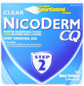 NicoDerm CQ Step 2 Clear Patch, 14 mg, 2-Week Kit (14 patches)