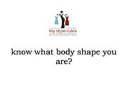 Know what body shape you are