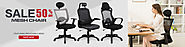Adjustable & High Back Mesh Ergonomic Office Chairs on Sale