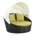 Sun Lounge Round Canopy Daybed with Peridot Cushions