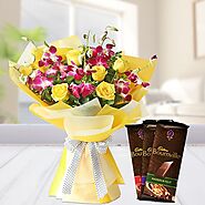 Send Flowers N Chocolates For Birthday Online - OyeGifts