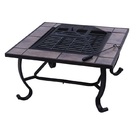 Outsunny 32" Square Outdoor Backyard Patio Firepit Table