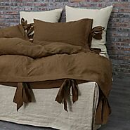 Shop Bow Ties Linen Duvet Cover Made From High Quality Flax Fiber