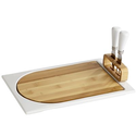 Bamboo Cheese Board Serving Set