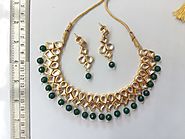 Bollywood Fashion Style Traditional Indian Jewelry Wedding Set Kundan Necklace and Earring With Gold Tone. - Run Way ...