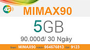 Đăng ký gói 4G Mimax90 Viettel ưu đãi 5GB Data giá chỉ 90.000đ/tháng
