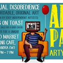Arty Party = Art Market + Books On Toast + Music + Comedy + Alcohol