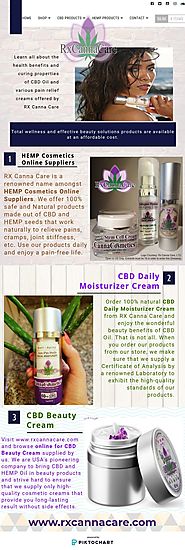 CBD Skin Care online from RX Canna Care