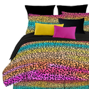 Street Revival Rainbow Leopard Comforter Set, Multi