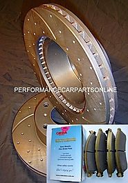 RDA DRILLED SLOTTED Rotors & Brake Pads Commodore VT VU VX VY VZ NEW FULL SET