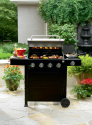 4-Burner Gas Grill with Side Burner- Kenmore-Outdoor Living-Grills & Outdoor Cooking-Gas Grills