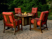 Wessington 5 Pc. Firepit Chat Set- Agio-Outdoor Living-Patio Furniture-Casual Seating Sets