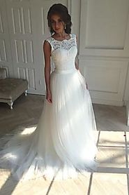 White Wedding Dresses, Long Sleeve Wedding Dresses, Long White Wedding Dresses - Simidress.com