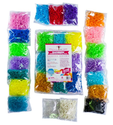 Rainbow Braid Rubber Bands - 5400pc Massive Loom Refill Set - 18 Colors with 250 Clips - Make Rubber Band Bracelets -...