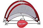 Sport Nets Portable Pop-Up Soccer Goals -Set Of Two Portable Soccer Nets With Carry Bag (4 Foot)
