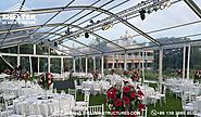 15×30 meters Wedding Tent With Clear Roof and Zipper Doors For Sale