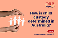 How is child custody determined in Australia?