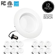 Parmida (12 Pack) 5/6 inch Dimmable LED Downlight, 15W (120W Replacement),EASY INSTALLATION, Retrofit LED Recessed Li...