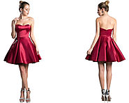 Bead Accented Sweetheart Pleated A-line Dress