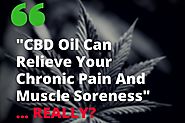 "CBD Oil Can Relieve Your Chronic Pain And Muscle Soreness" REALLY?