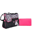 Black & White Pink Zebra Diaper Bag