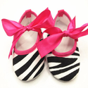 Zebra Black White Print Baby Shoes