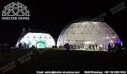 Half Clear Geodome with Well Decorations for Outdoor Promotion Activity