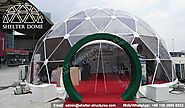6m Geodesic Dome with Steel Frame and PVC Fabric for Outdoor Exhibition