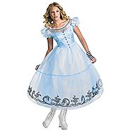 Alice In Wonderland Women's Adult Deluxe Blue Dress Movie Costume