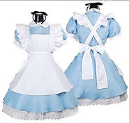 Details about  Alice In Wonderland Costume Cosplay Women Girl Maid Fancy Dress Lolita 4 Size