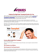Right Hair Transplant Doctor In Ahmedabad | edocr