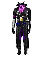 Qi Pao Hot Game Fort Nite Figure Heroes Cosplay Costume Halloween Battle Outfit (Man-XXL, Raven Outfit)