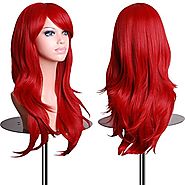 EmaxDesign Wigs 28 Inch Cosplay Wig For Women With Wig Cap and Comb (Red)