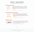 MNML: A free, minimal, responsive ghost theme