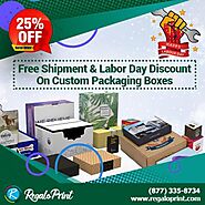 Free Shipment & 25% Labor Day Discount on Custom Packaging | RegaloPrint - USA
