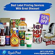 Best Label Printing Services with Great Discount at RegaloPrint