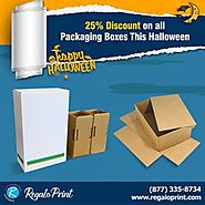 25% Discount On All Packaging Boxes from RegaloPrint