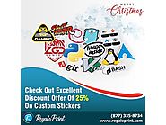 Check Out Excellent Discount Offer Of 25% On Custom Stickers| RegaloPrint - Printing Services