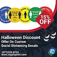 15% Halloween Discount Offer On Custom Social Distancing Decals – RegaloPrint