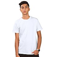 Plain White Half Sleeve Round Neck T-Shirt