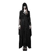 Steelmaster Women's High Priestess Coat Gothic Long Dress(Black) (M)