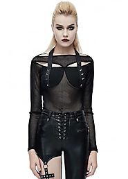 Devil Fashion Draconia Punk Net Top | Attitude Clothing