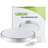 Ledgle 25W LED Ceiling Lights, 13.6in, 220W Incandescent Bulbs Equivalent, 1800lm, Lighting for Bathroom, Kitchen, Ha...