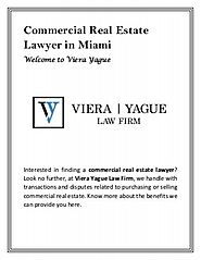 Commercial Real Estate Lawyer Miami - Vierayague