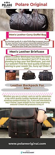 Extensive Range of Leather Bags for Men!